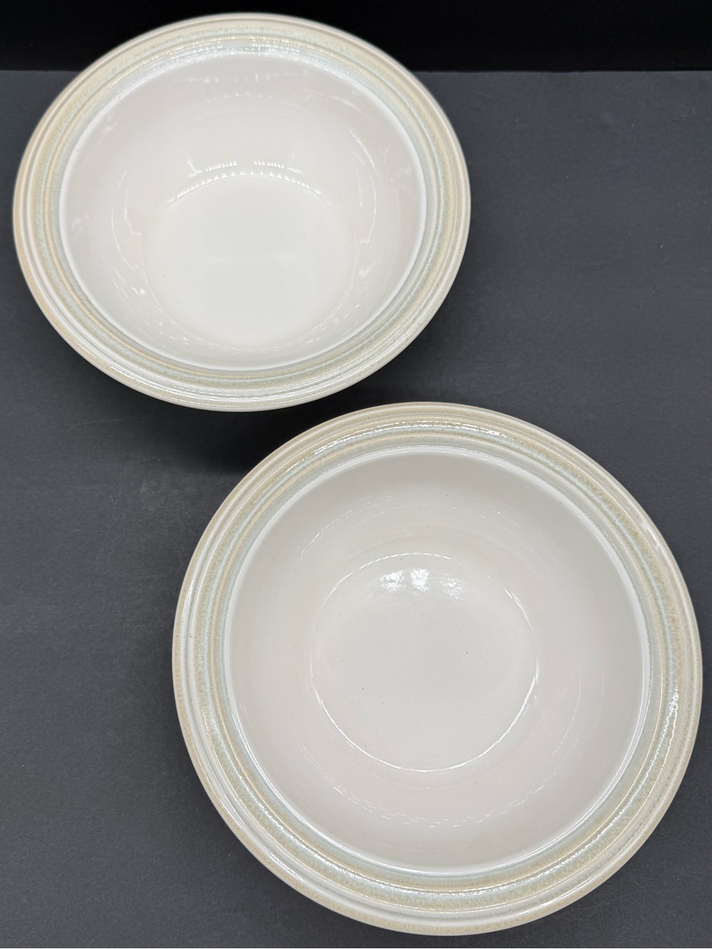Pfaltzgraff Cappuccino Medium Serving Bowls 8 1/2” Rare Vintage Set Of 2